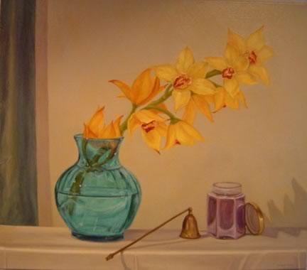 Vaso con orquídeas